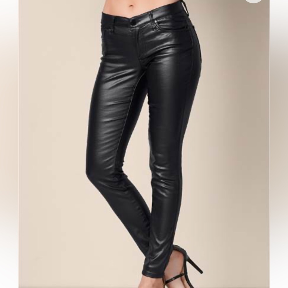 Black faux leather pants - Picture 4 of 4